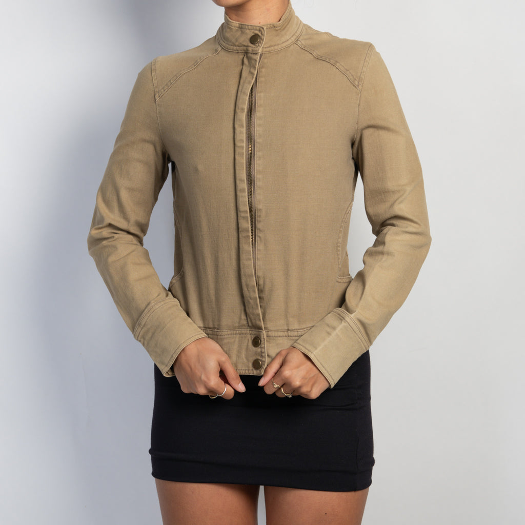 KHAKI BROWN COTTON JACKET