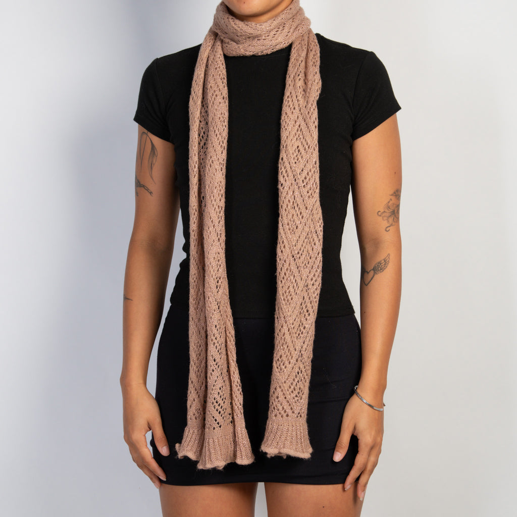 PINK METALLIC SCARF