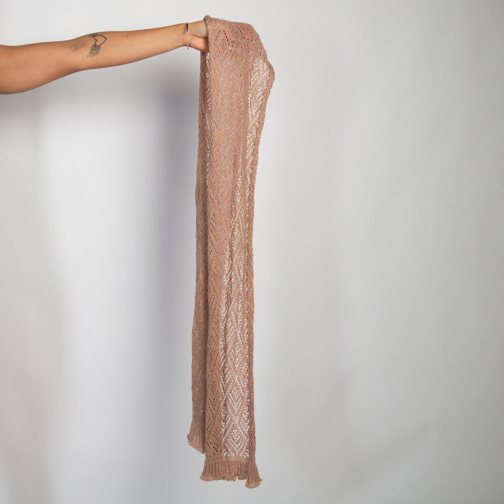 PINK METALLIC SCARF