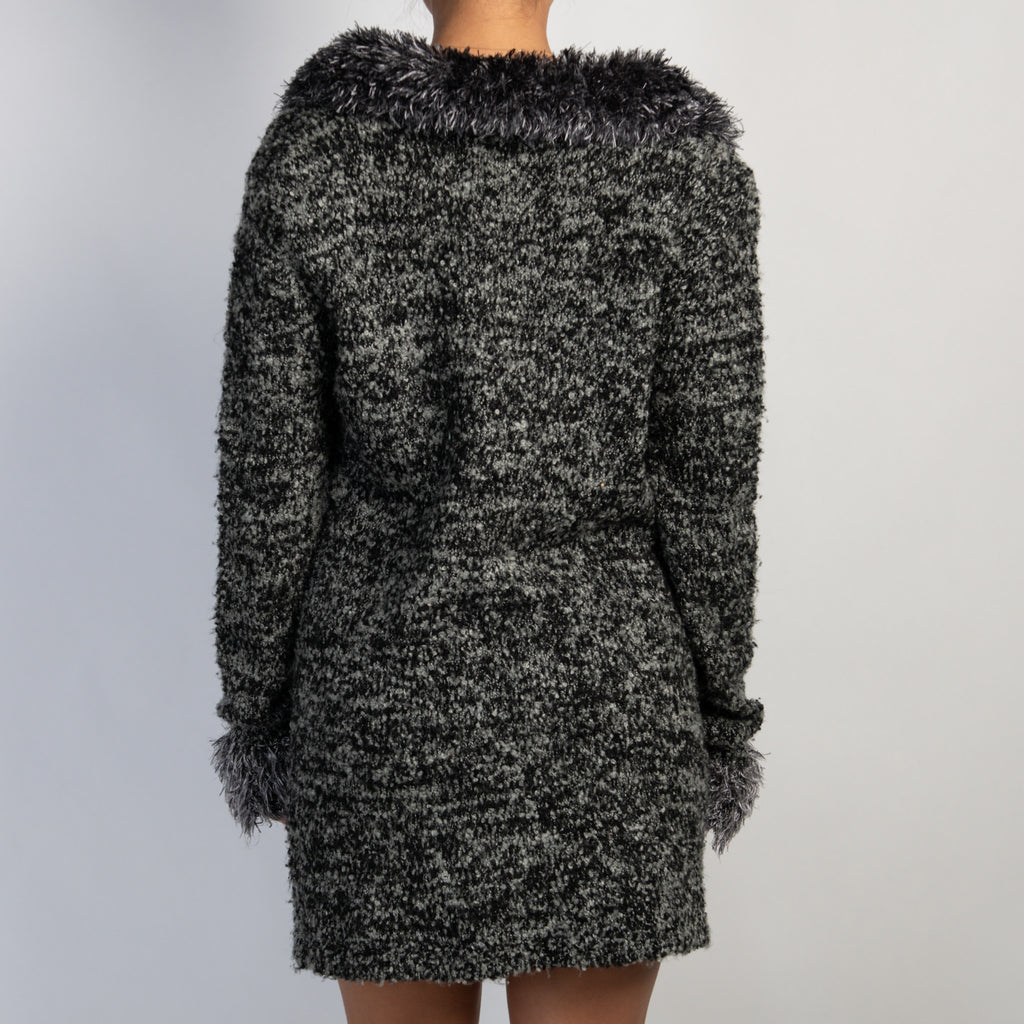 GREY MARLE LONGLINE CARDIGAN