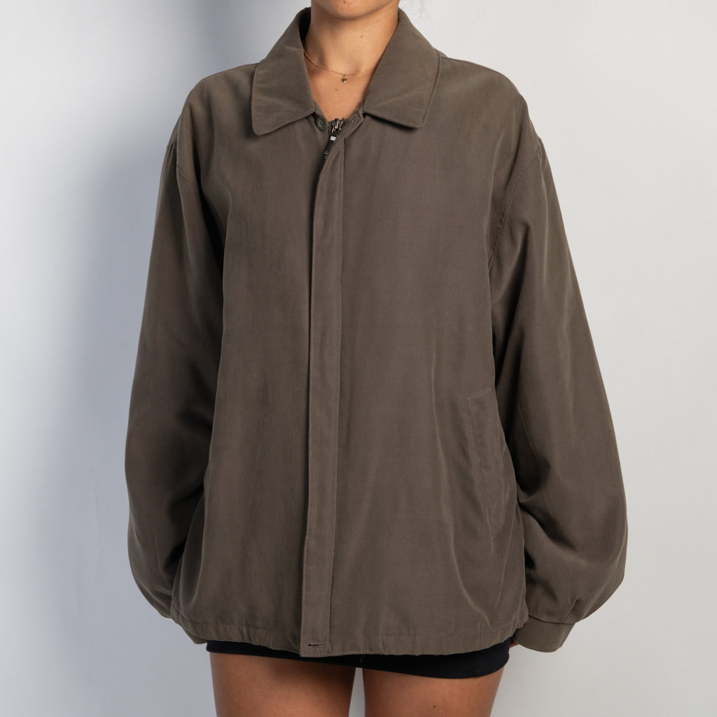 BROWN HARRINGTON JACKET