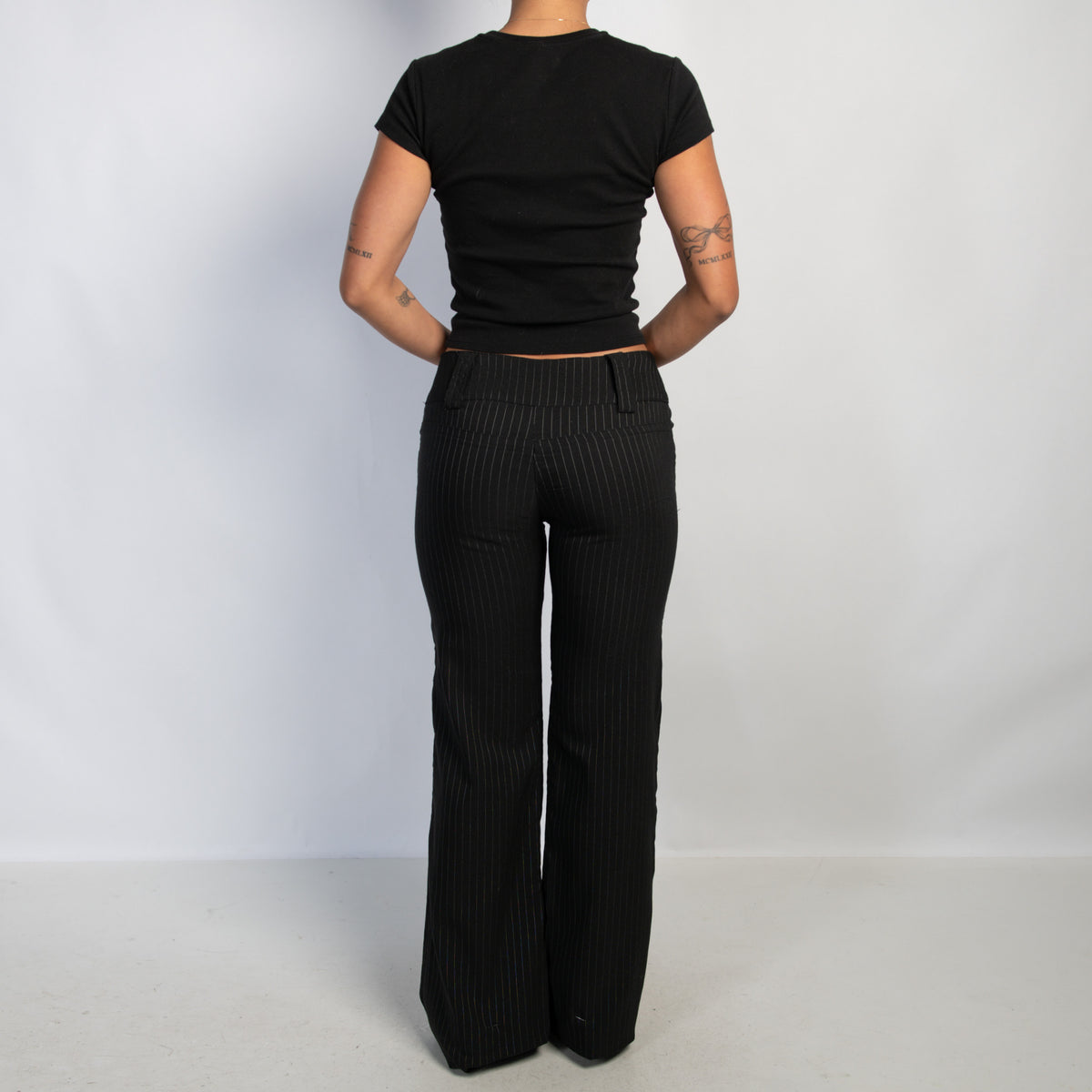 STRIPE BOOTCUT PANTS
