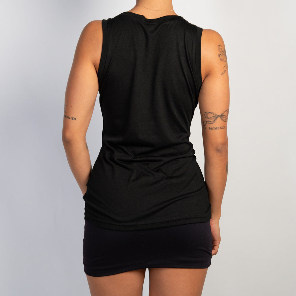 BLACK BEADED TANK TOP