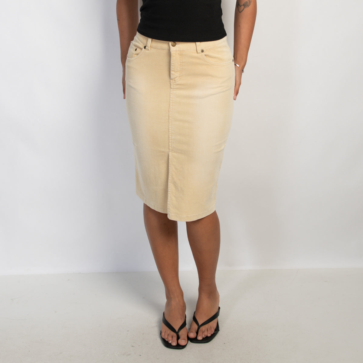 TAN CORDUROY SKIRT