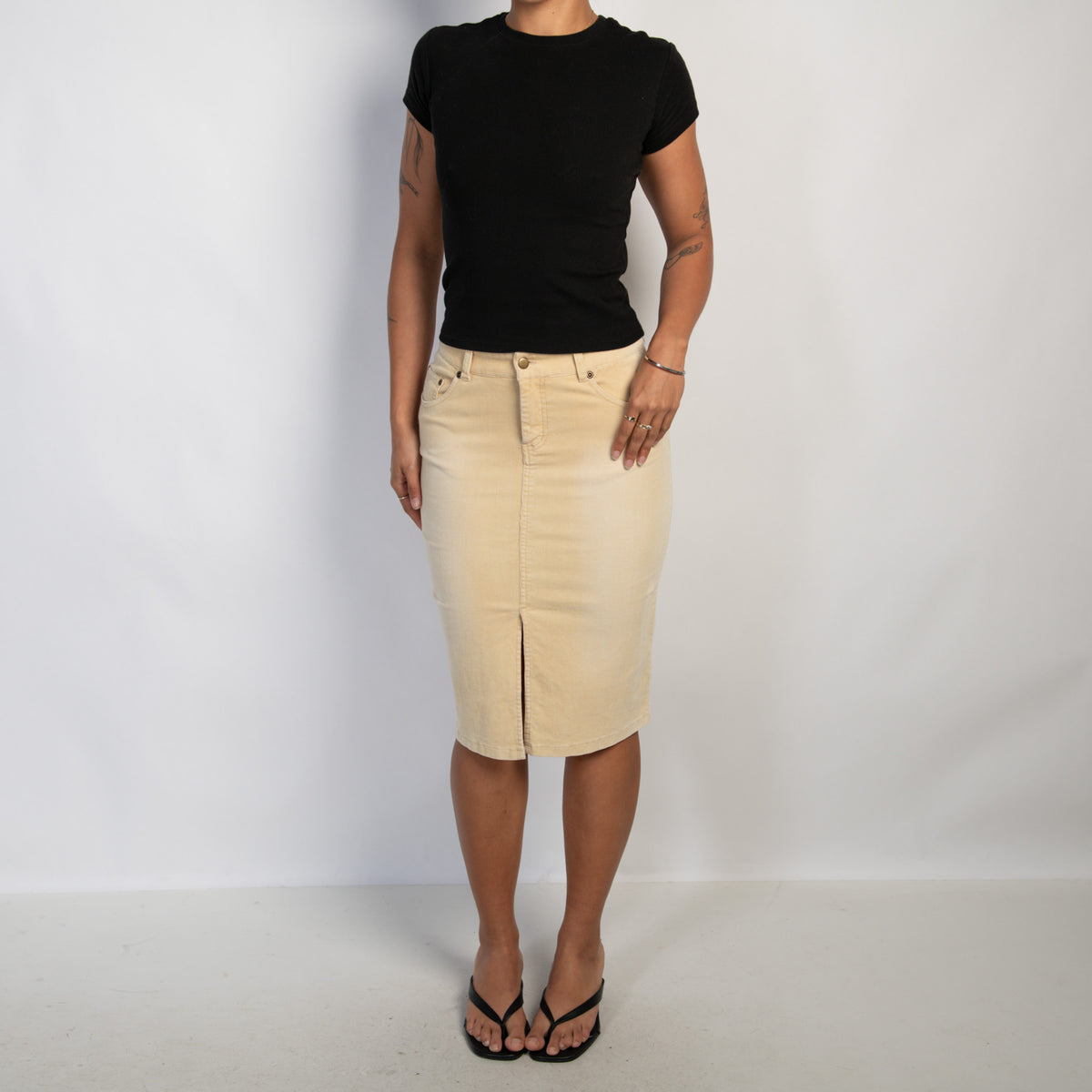TAN CORDUROY SKIRT