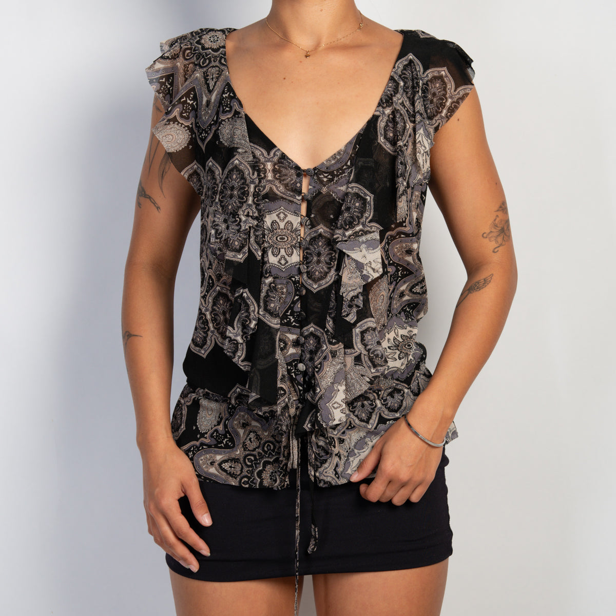 PAISLEY MESH BLOUSE