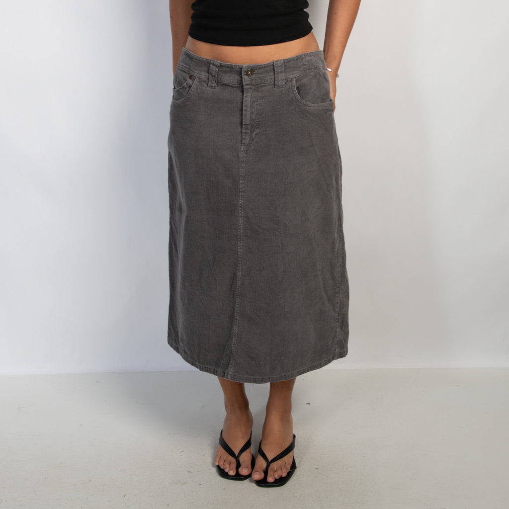 GREY CORDUROY SKIRT