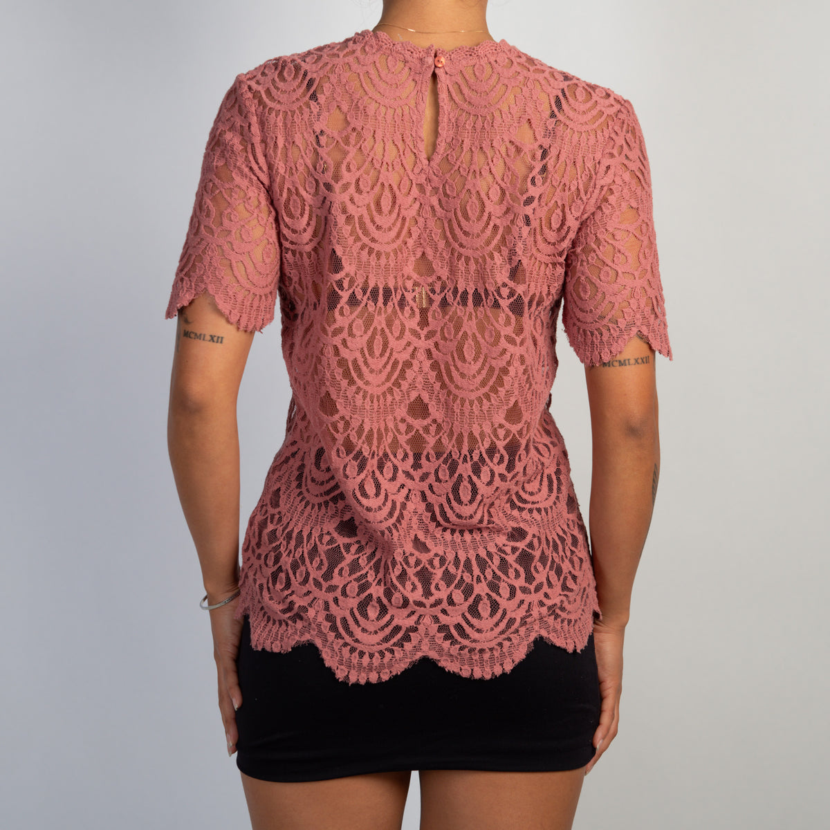 PINK LACE TOP
