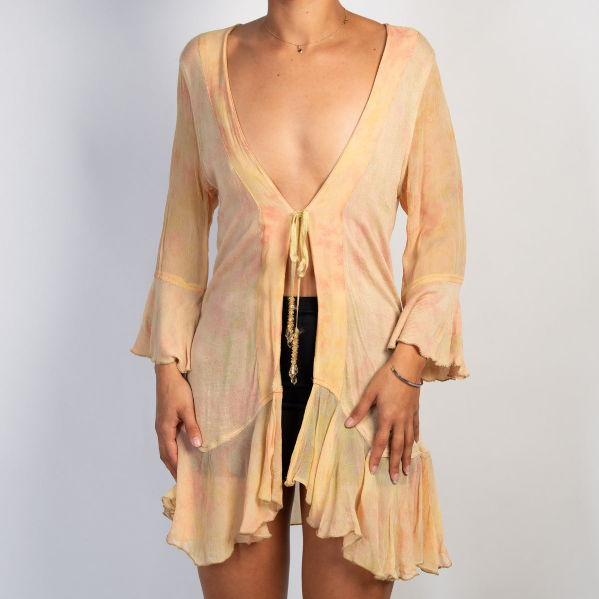 ORANGE RUFFLE DUSTER