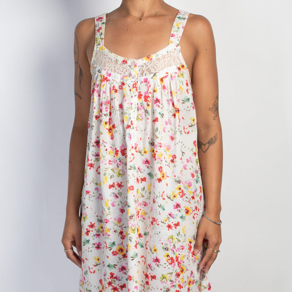 FLORAL COTTON NIGHTGOWN