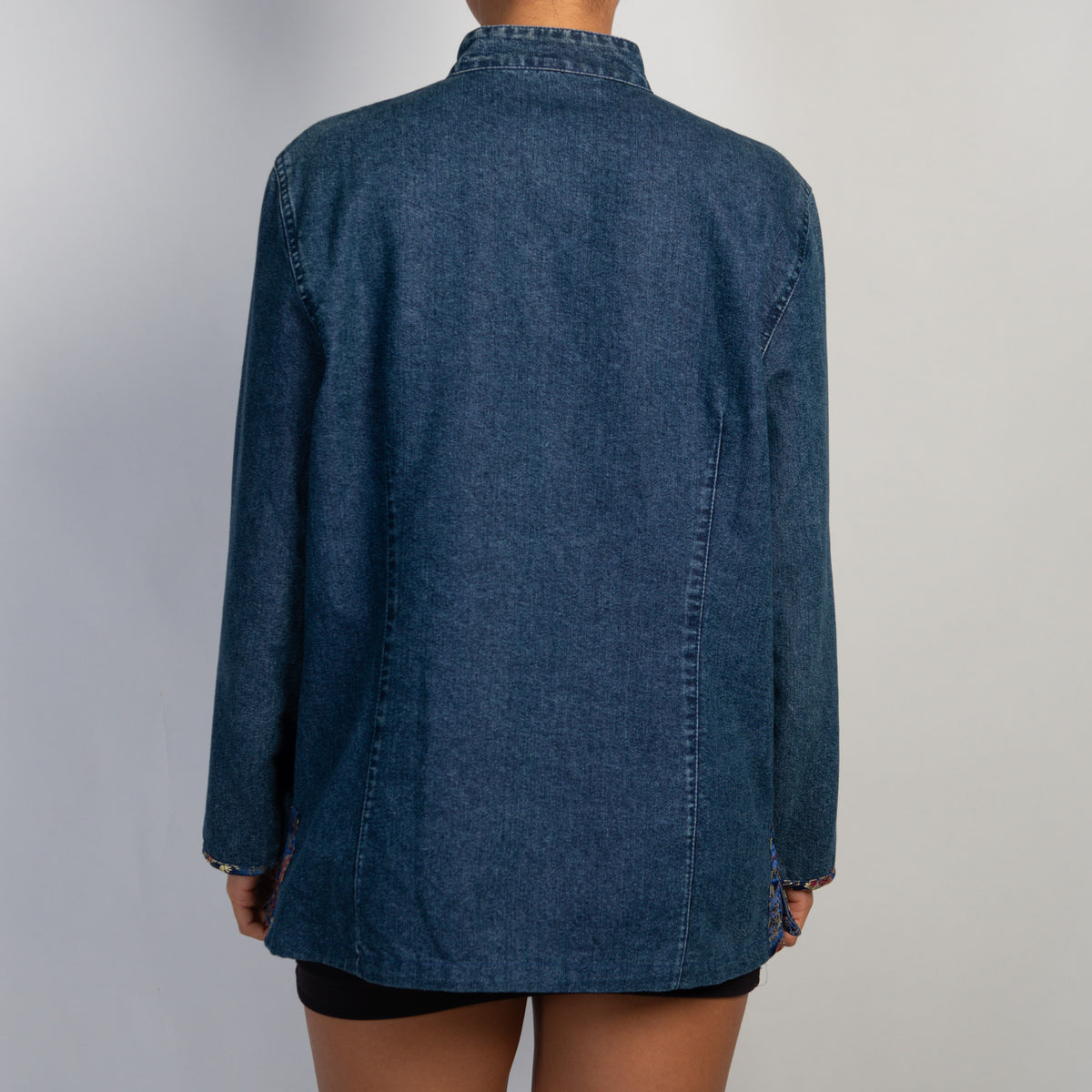 DENIM FROG CLOSURE JACKET