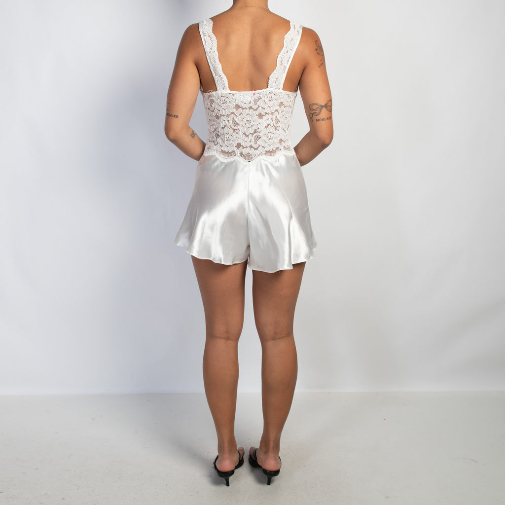 SATIN LACE ROMPER