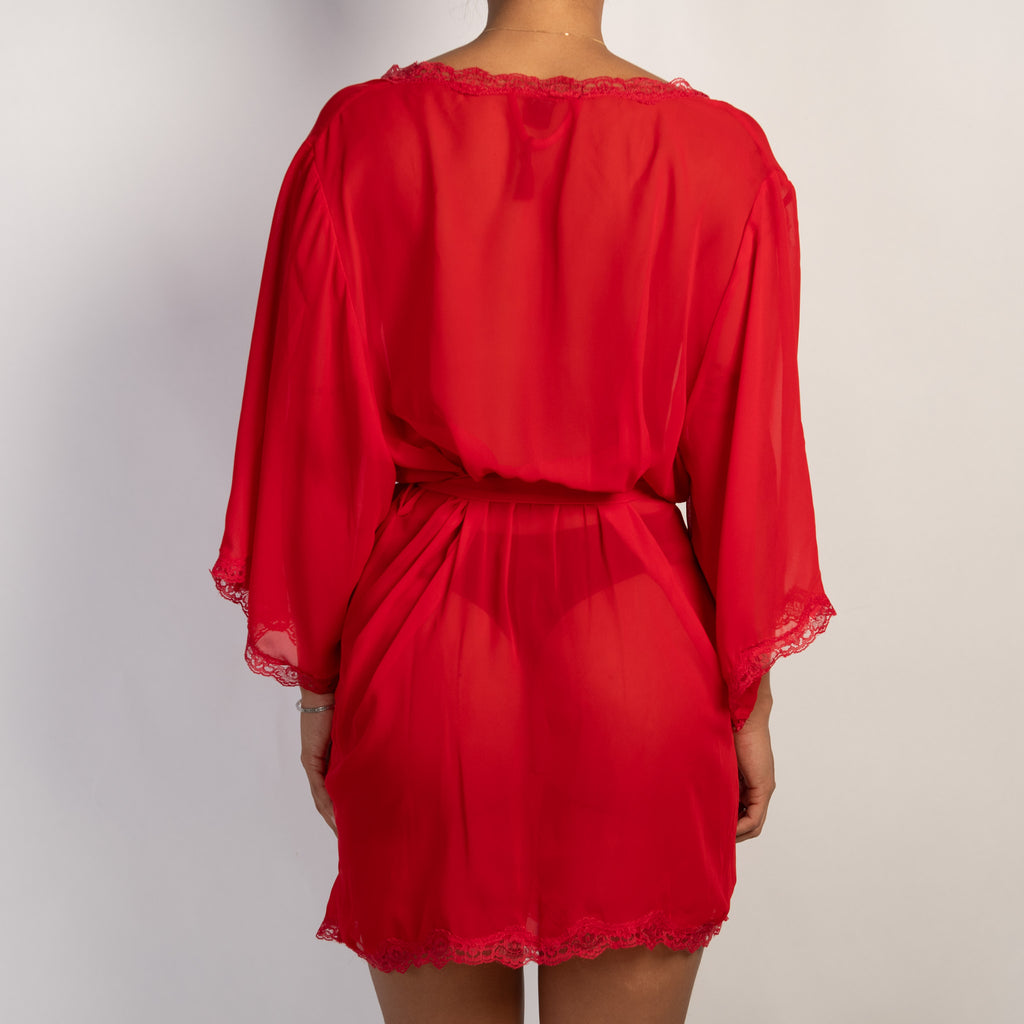 RED SHEER ROBE