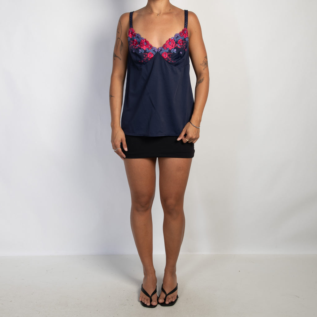 NAVY STRETCH CAMISOLE