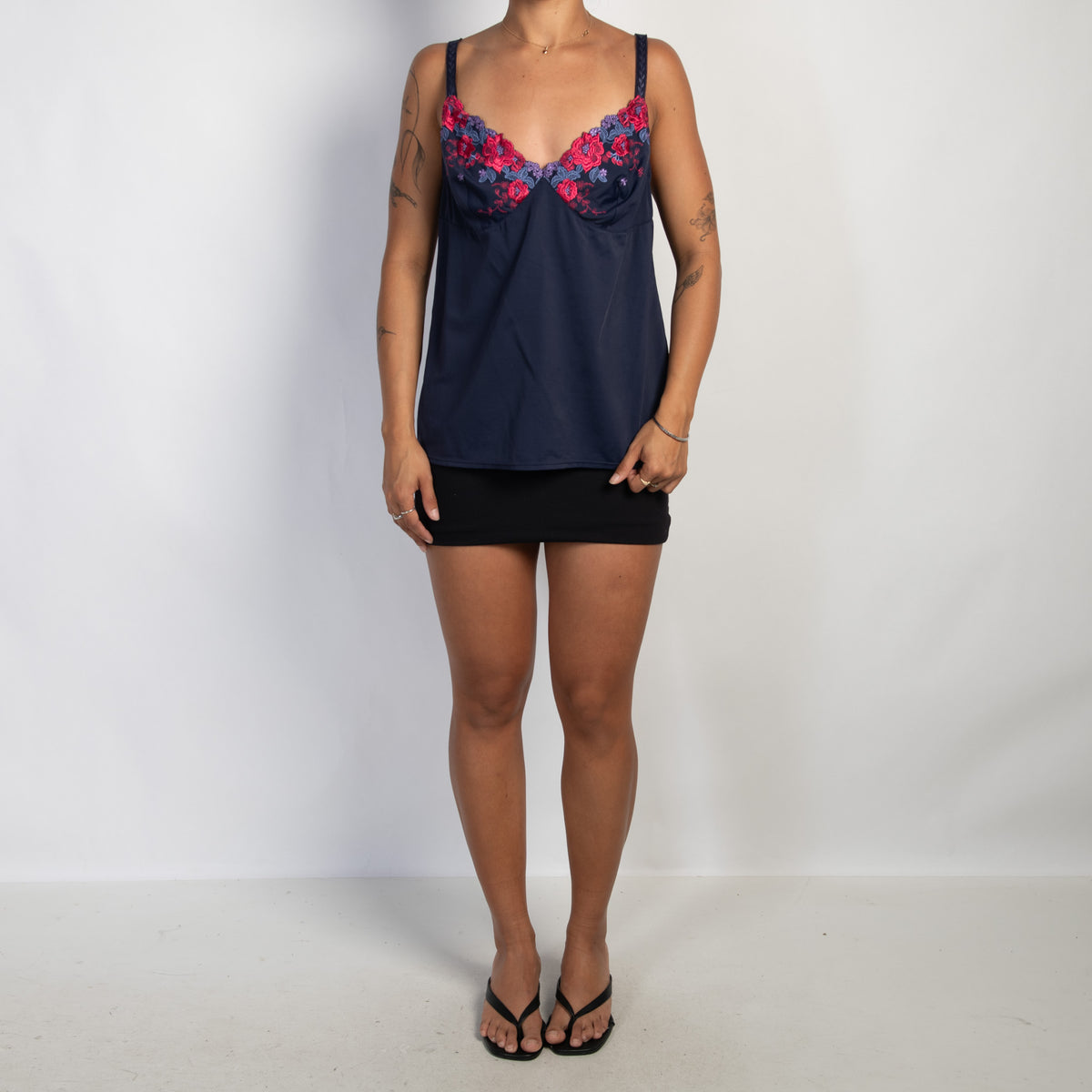 NAVY STRETCH CAMISOLE