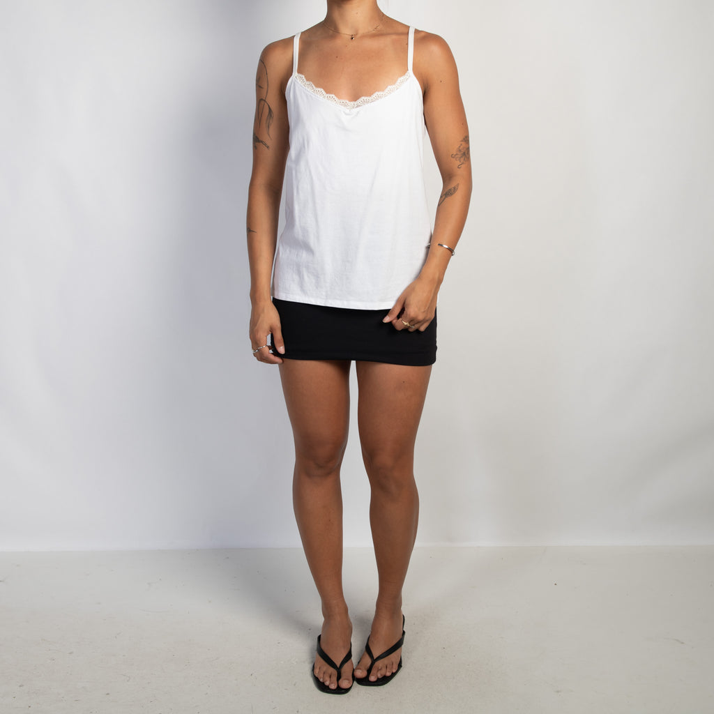 WHITE COTTON CAMISOLE
