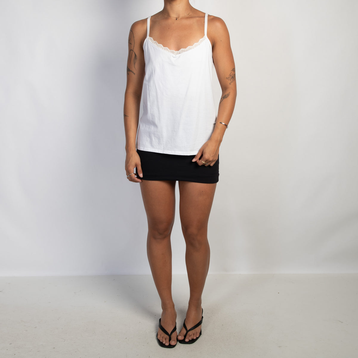 WHITE COTTON CAMISOLE