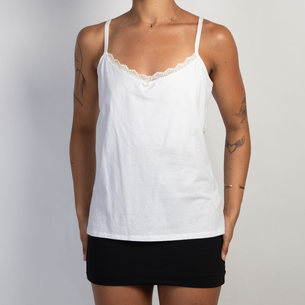 WHITE COTTON CAMISOLE