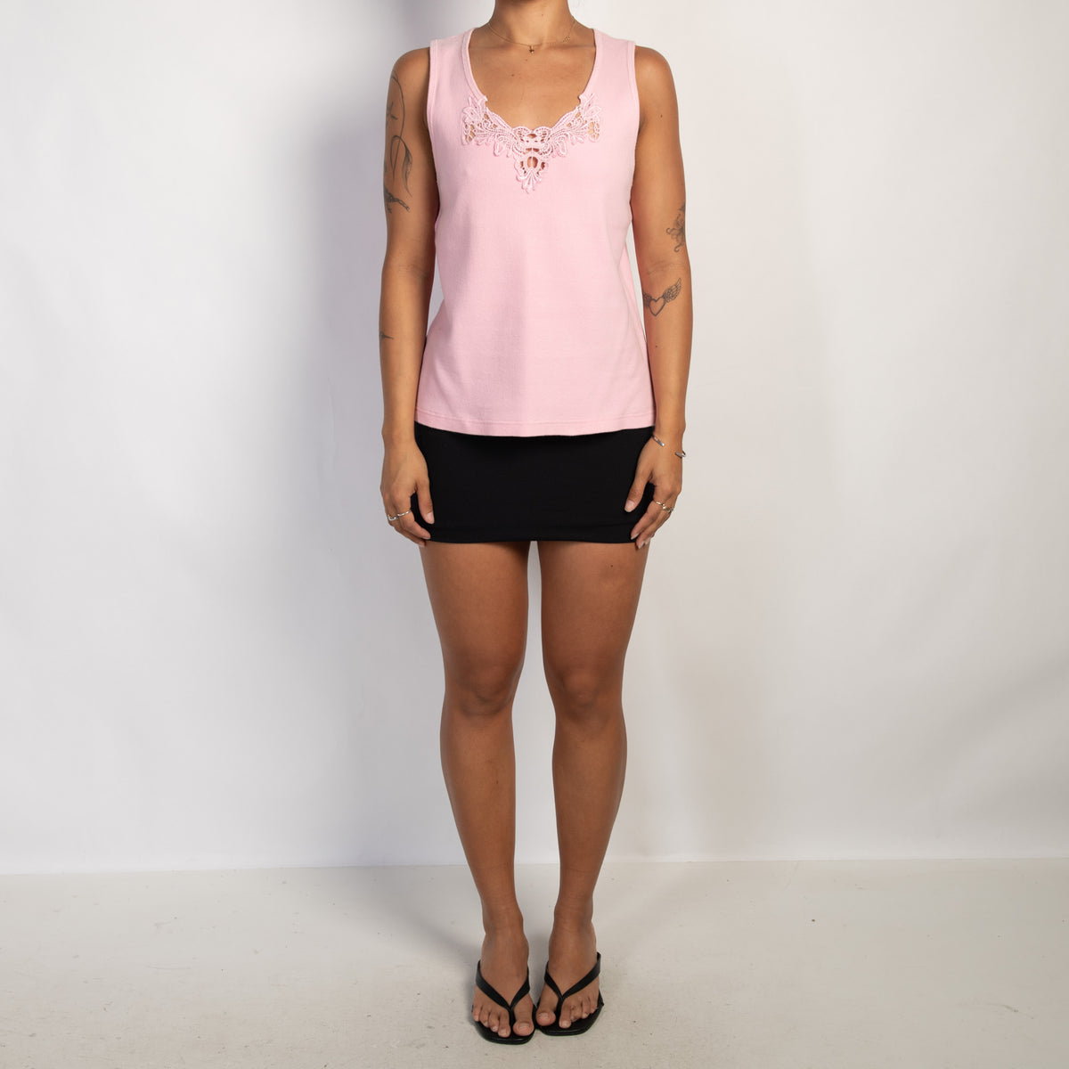 PINK RIB TANK TOP