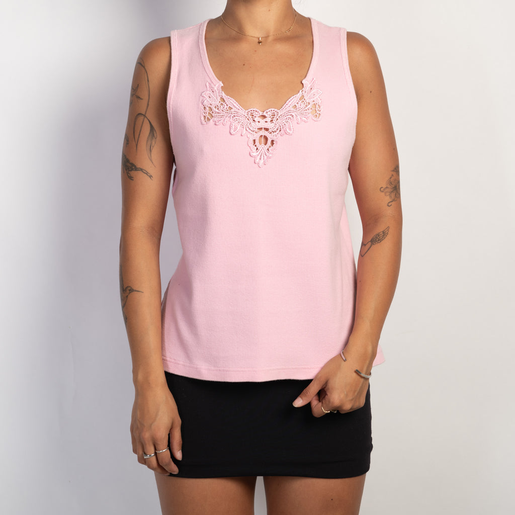 PINK RIB TANK TOP