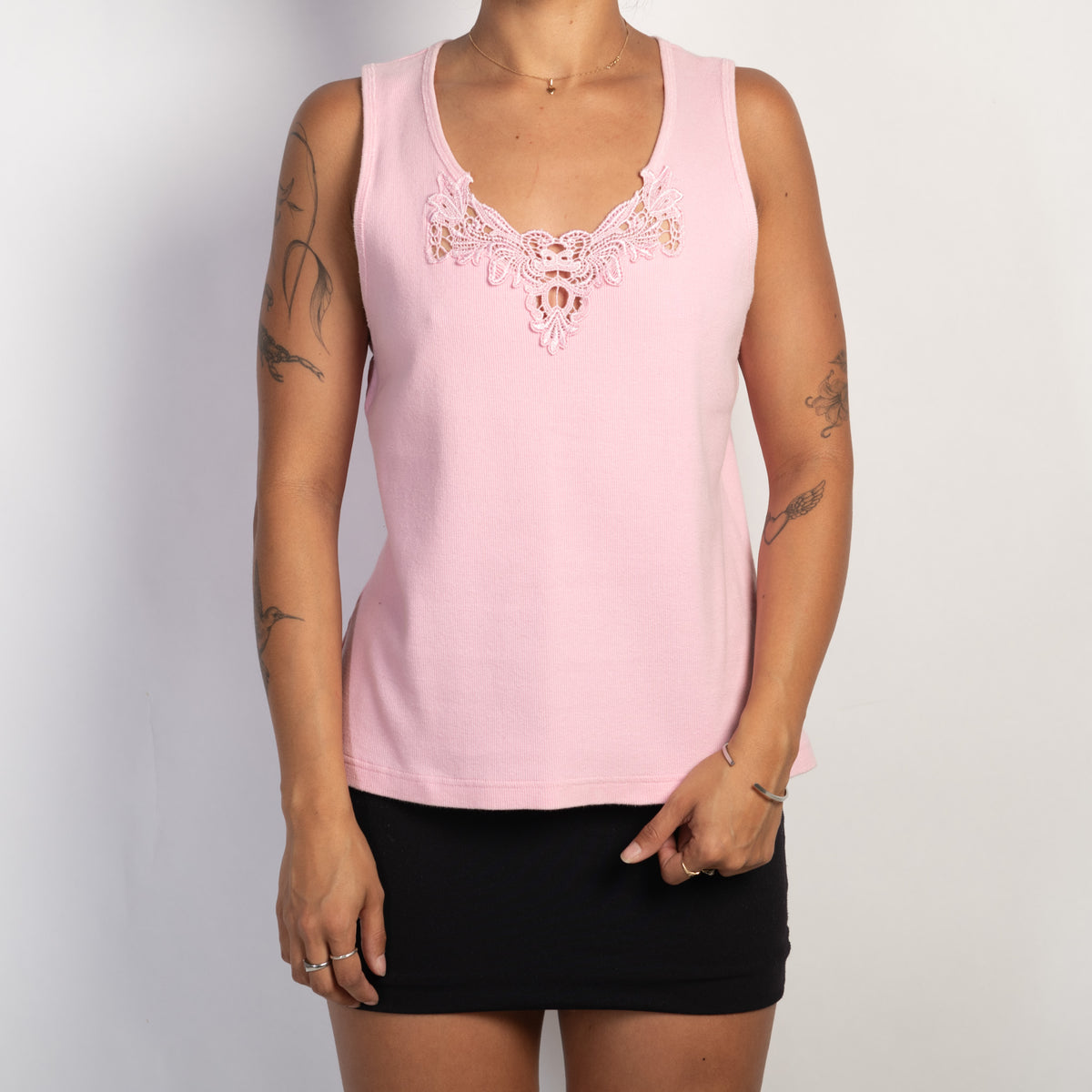 PINK RIB TANK TOP