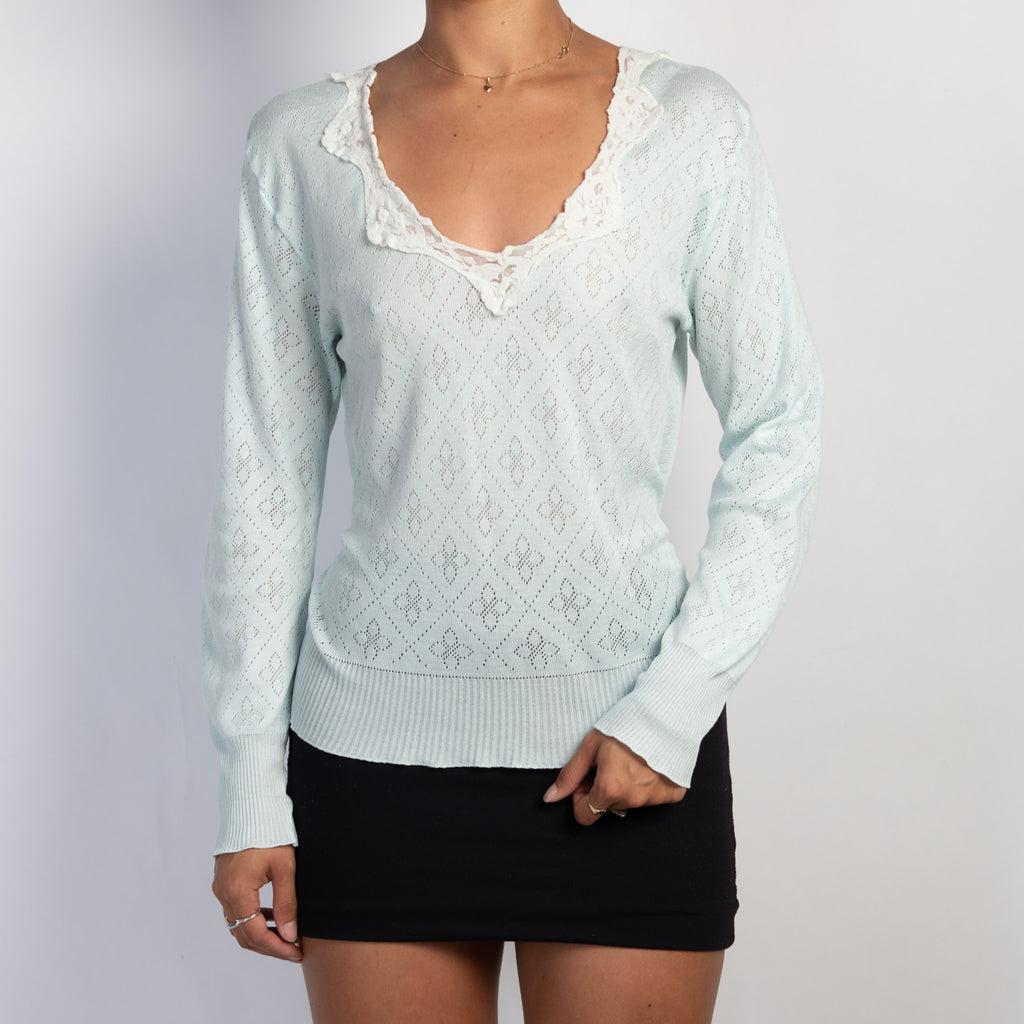 BLUE POINTELLE TOP
