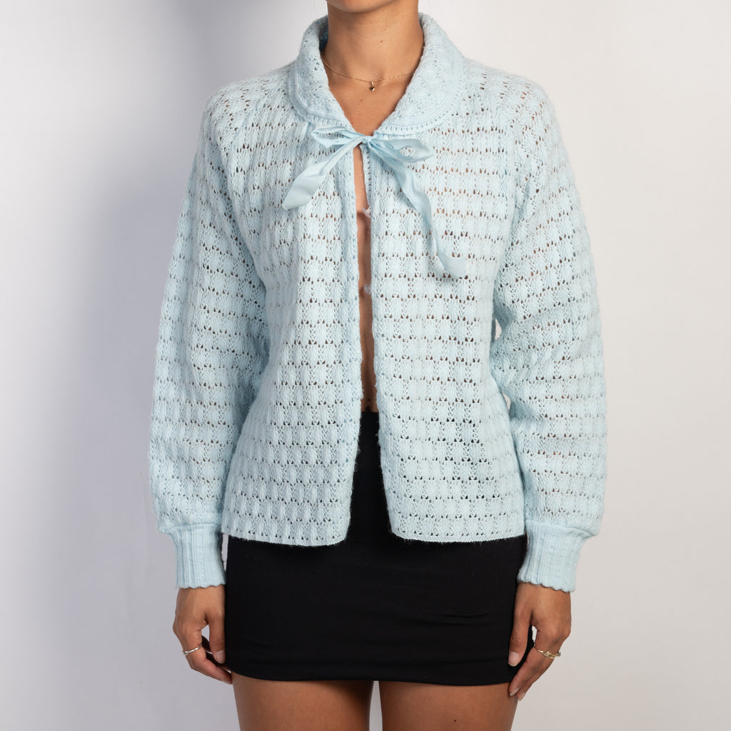 BLUE KNIT CARDIGAN