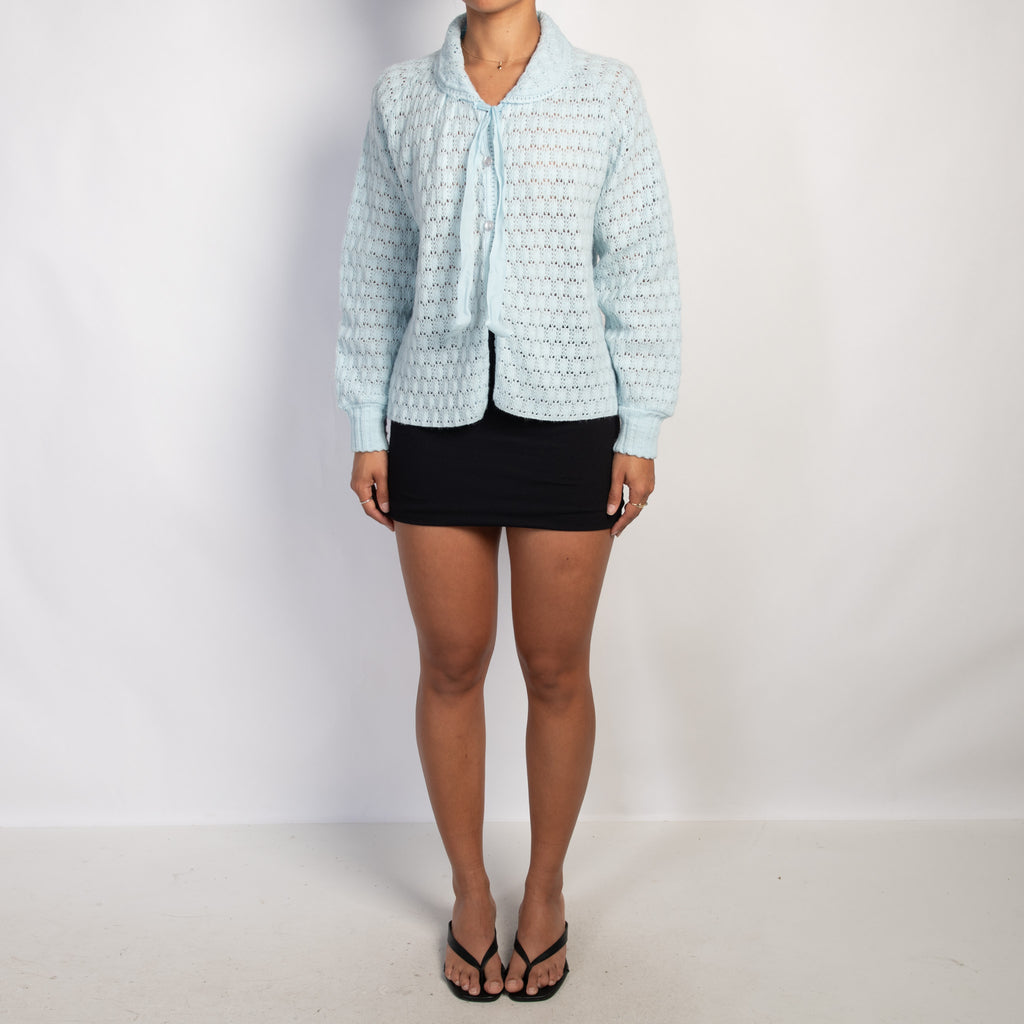 BLUE KNIT CARDIGAN
