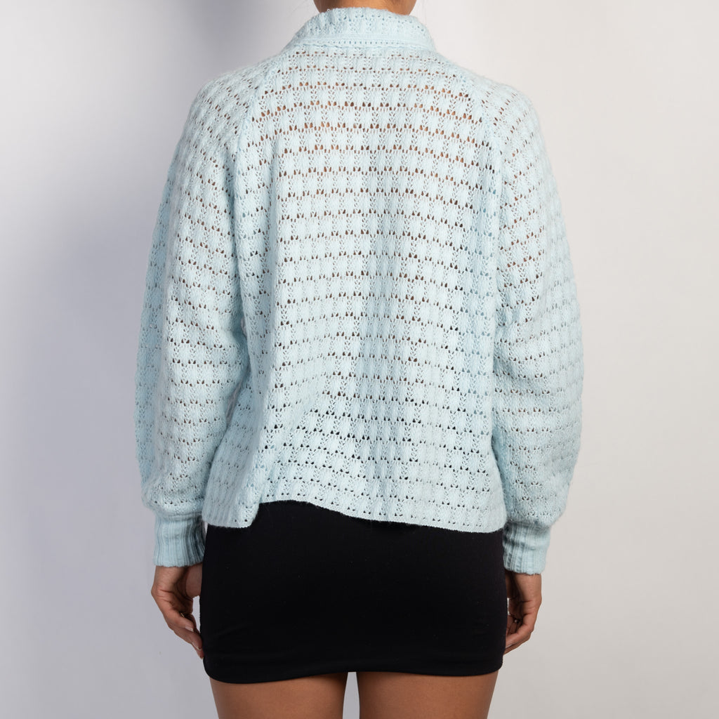 BLUE KNIT CARDIGAN
