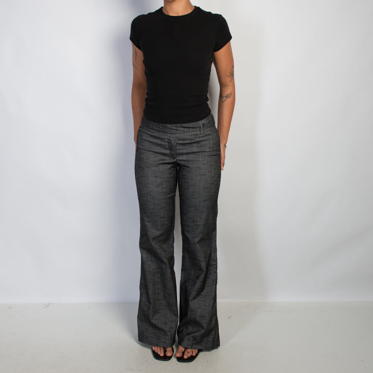 CHARCOAL COTTON TROUSERS