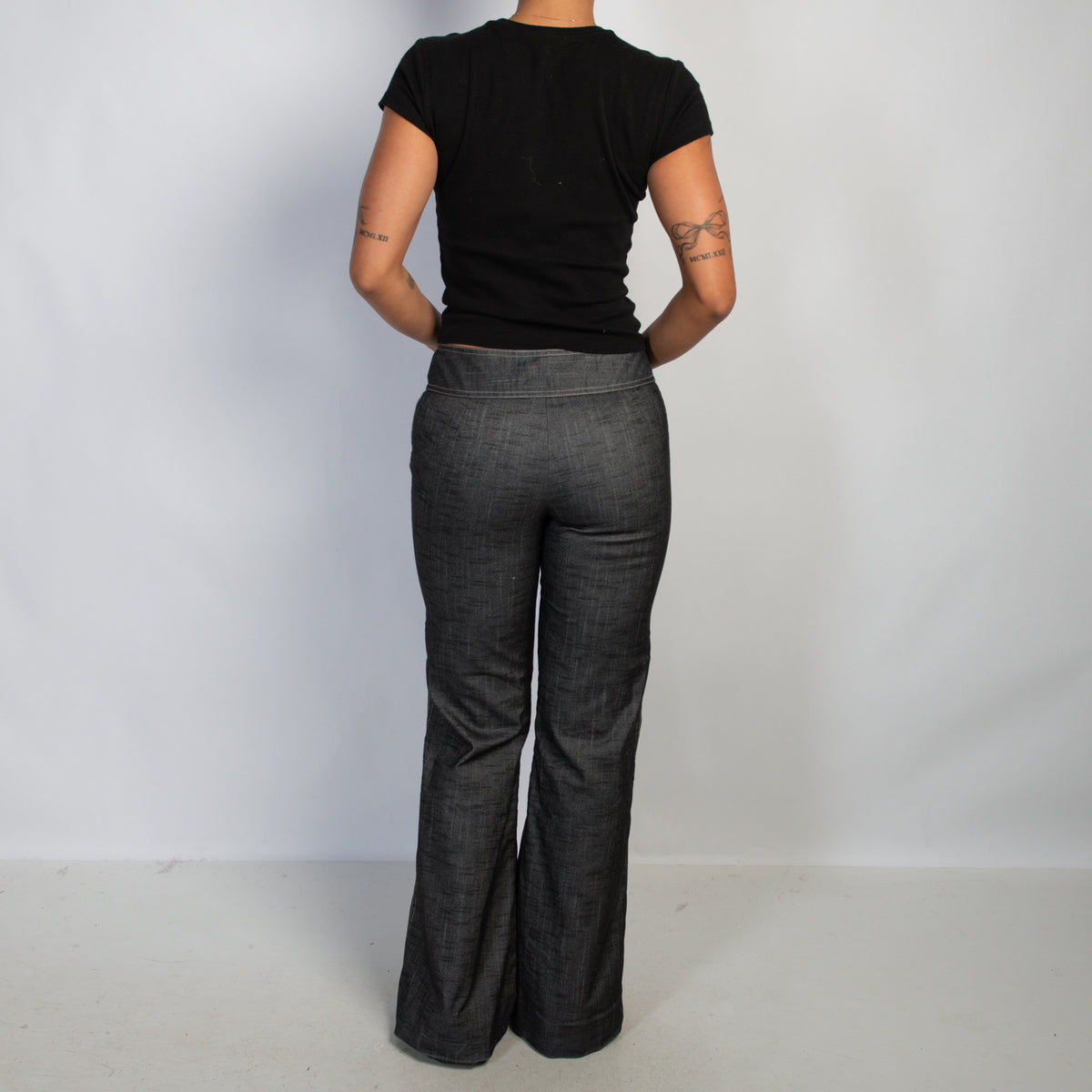 CHARCOAL COTTON TROUSERS