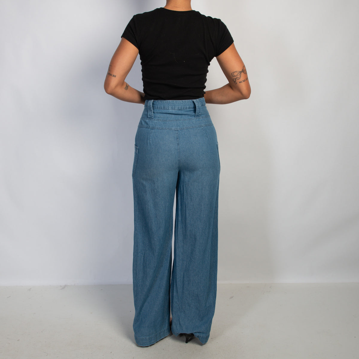 SOFT DENIM FLARE PANTS