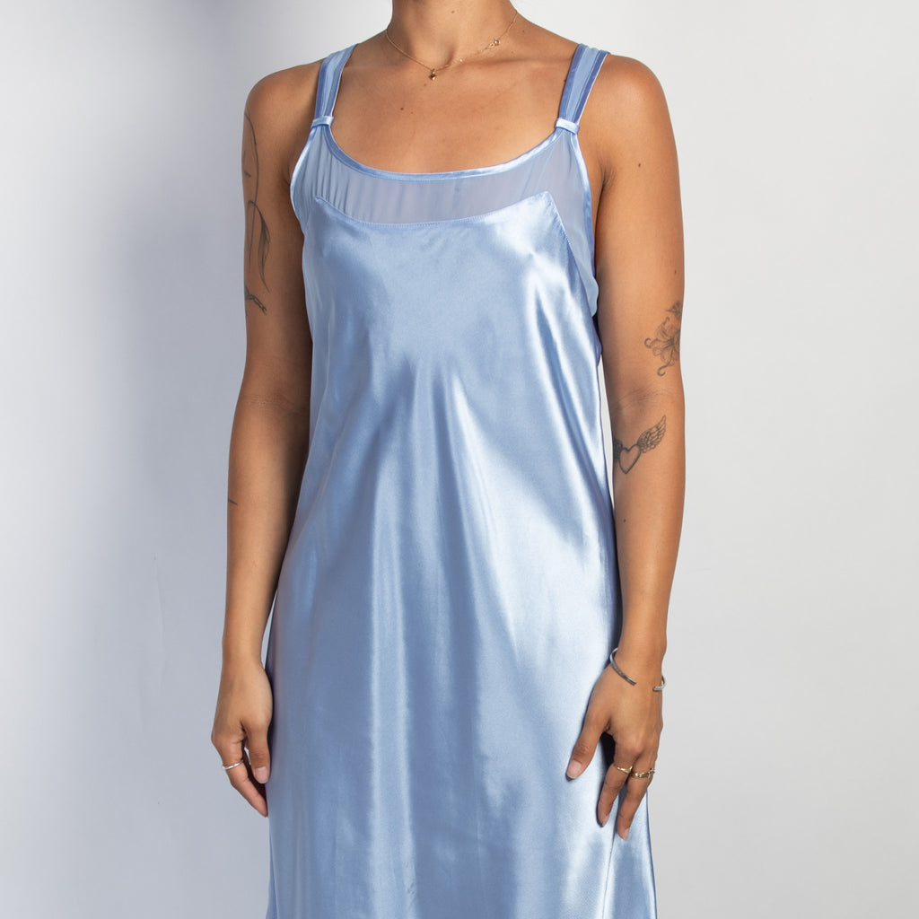 LILAC SATIN NIGHTGOWN
