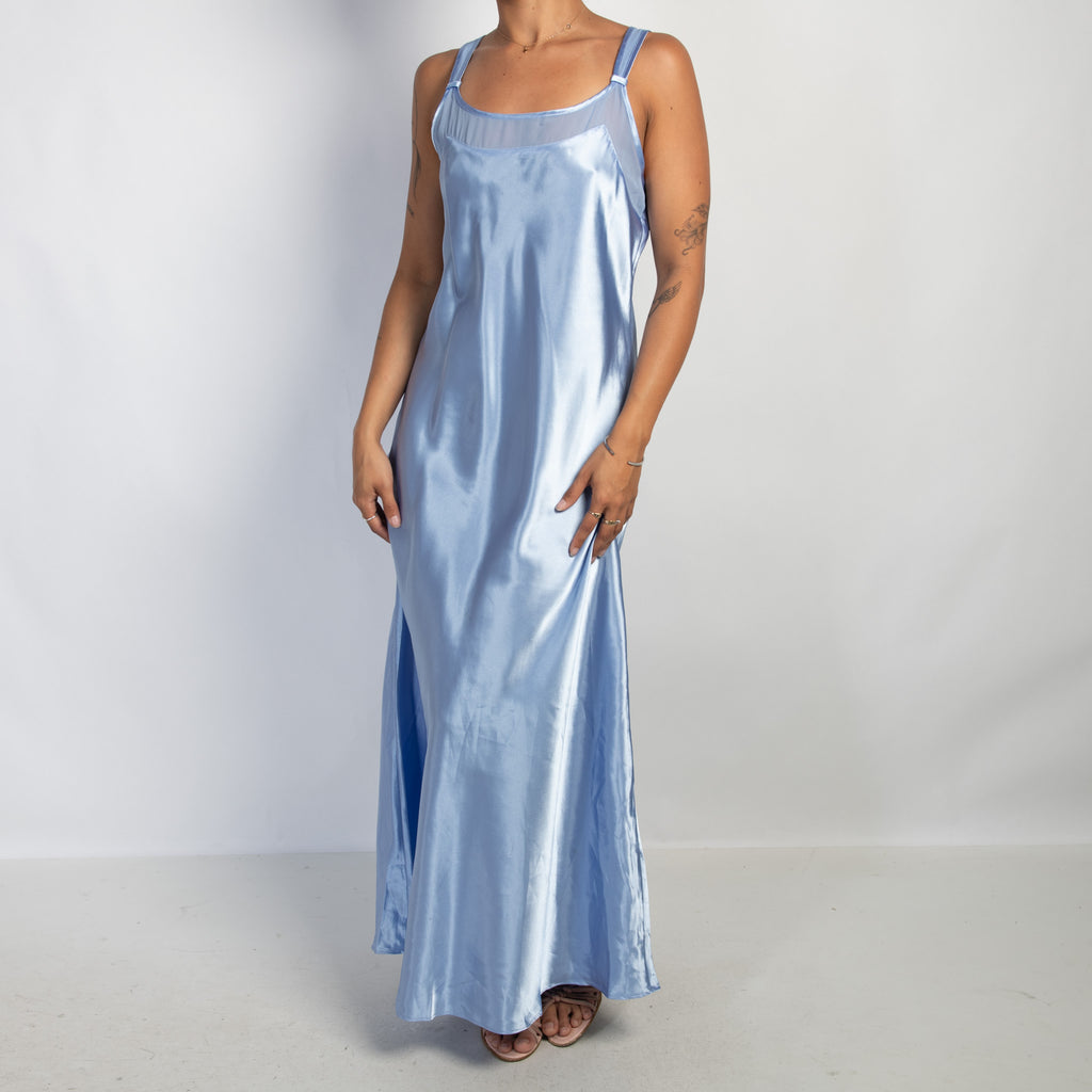 LILAC SATIN NIGHTGOWN