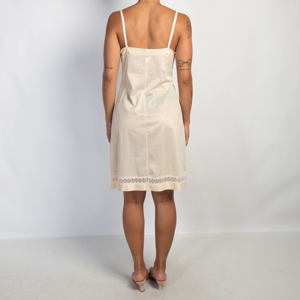 NUDE NYLON SLIP DRESS