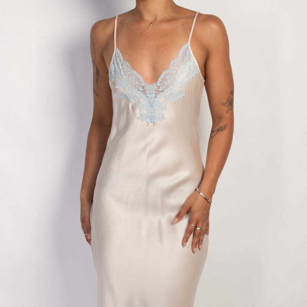 PALE PINK SILK SLIP DRESS