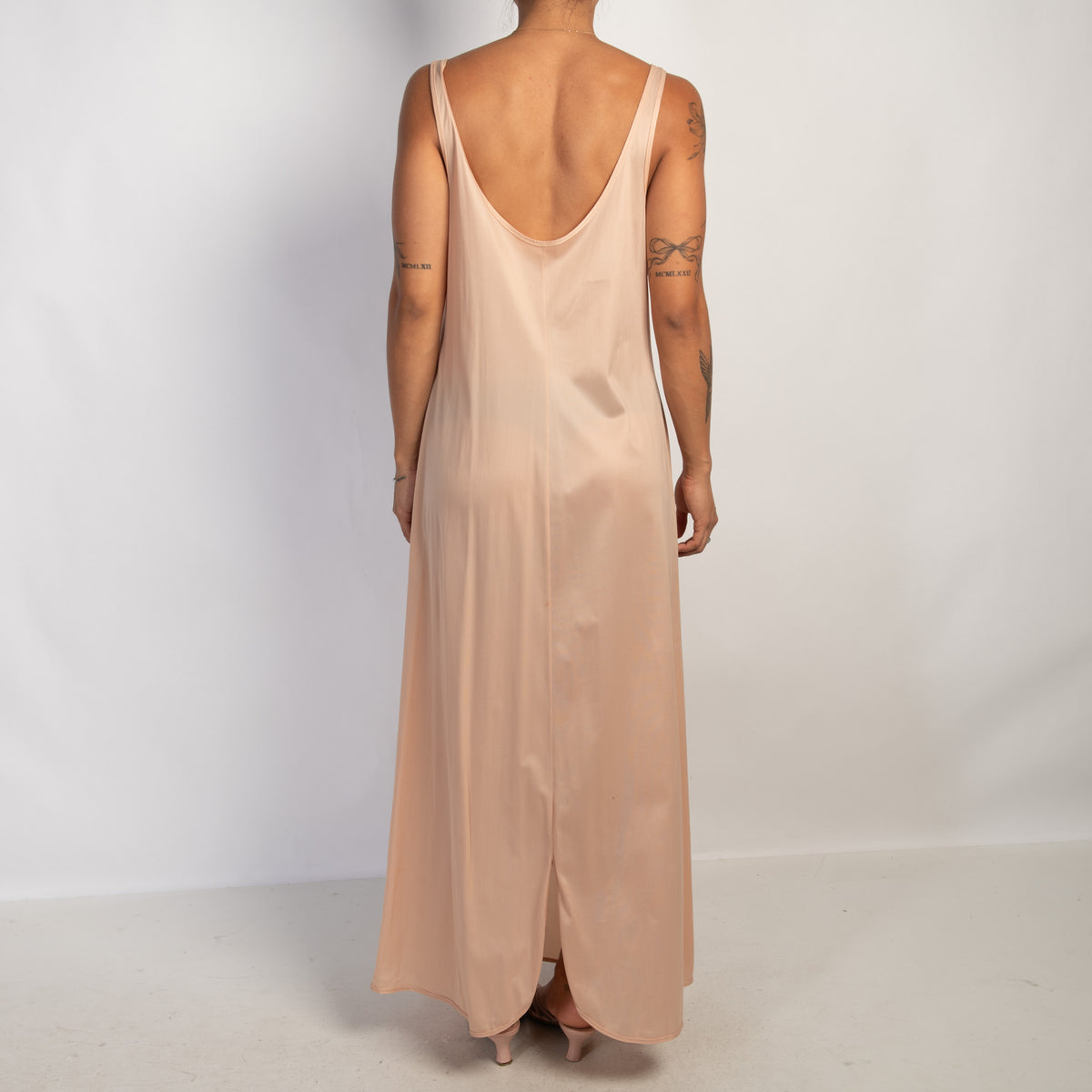 NUDE NYLON NIGHTGOWN