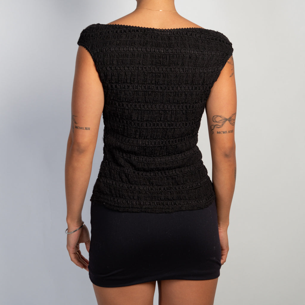 BLACK LACE TOP