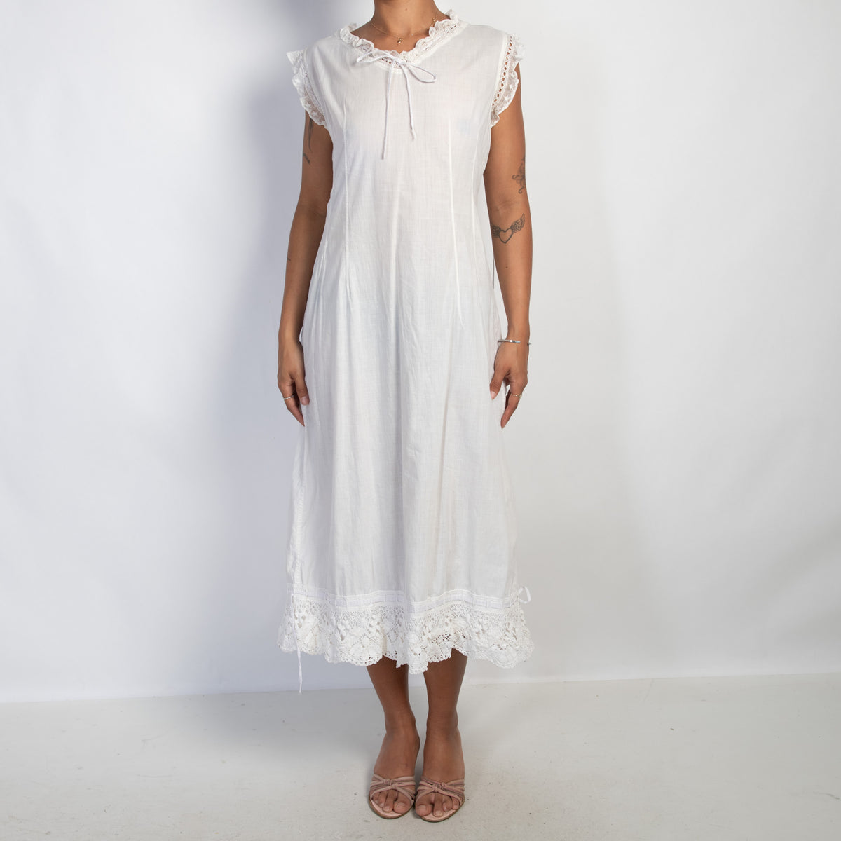 OFF WHITE COTTON DRESS