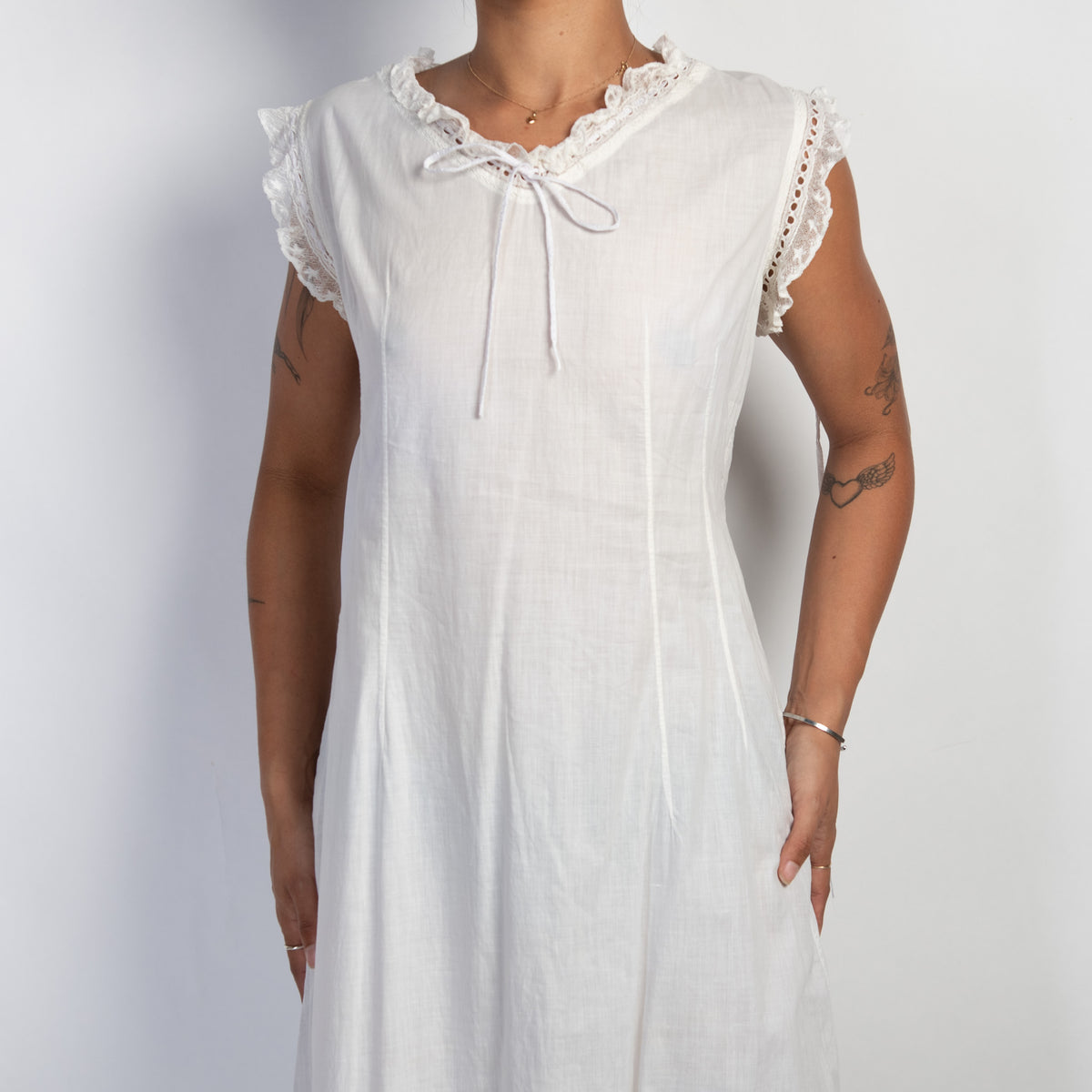 OFF WHITE COTTON DRESS