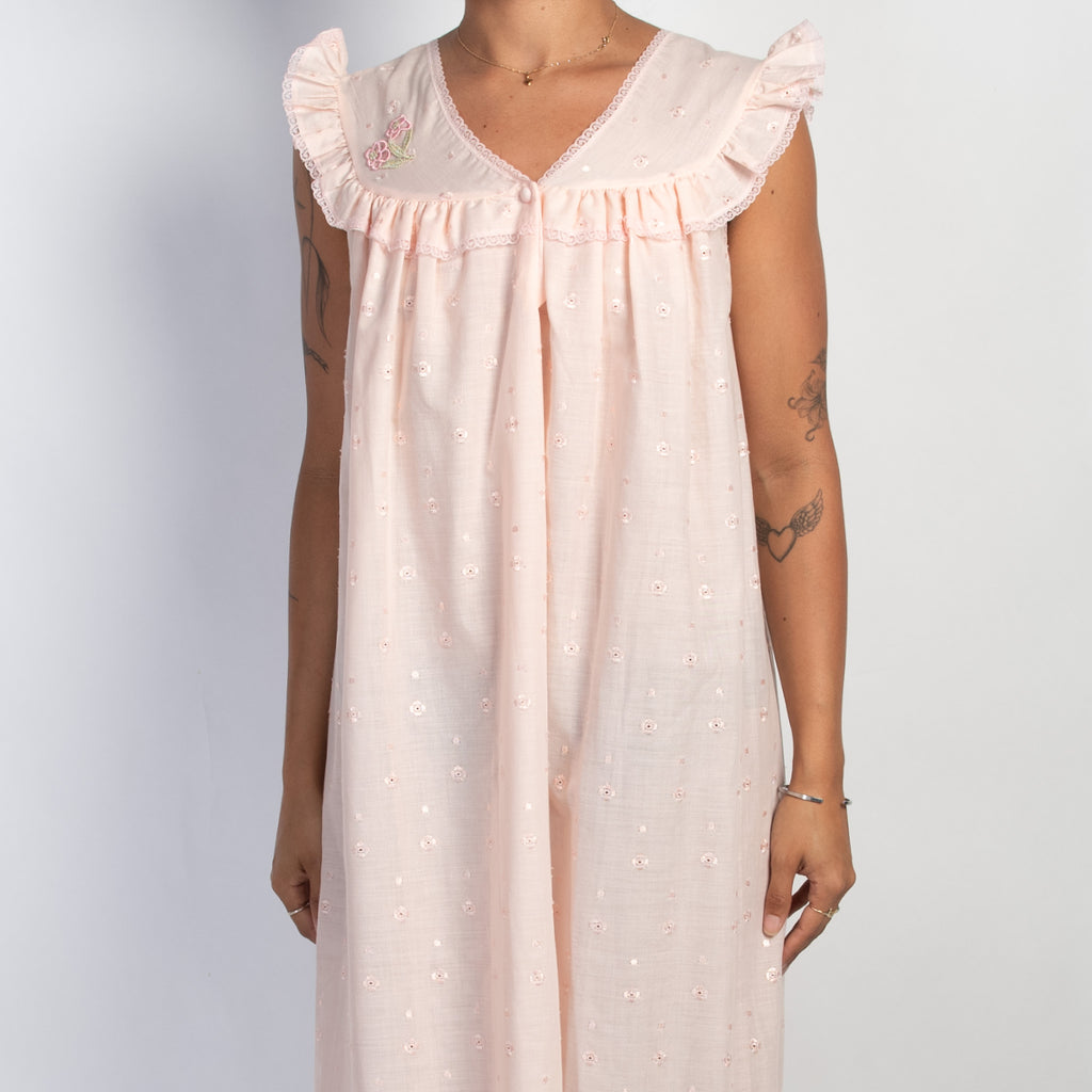 PINK EMBROIDERED NIGHTGOWN