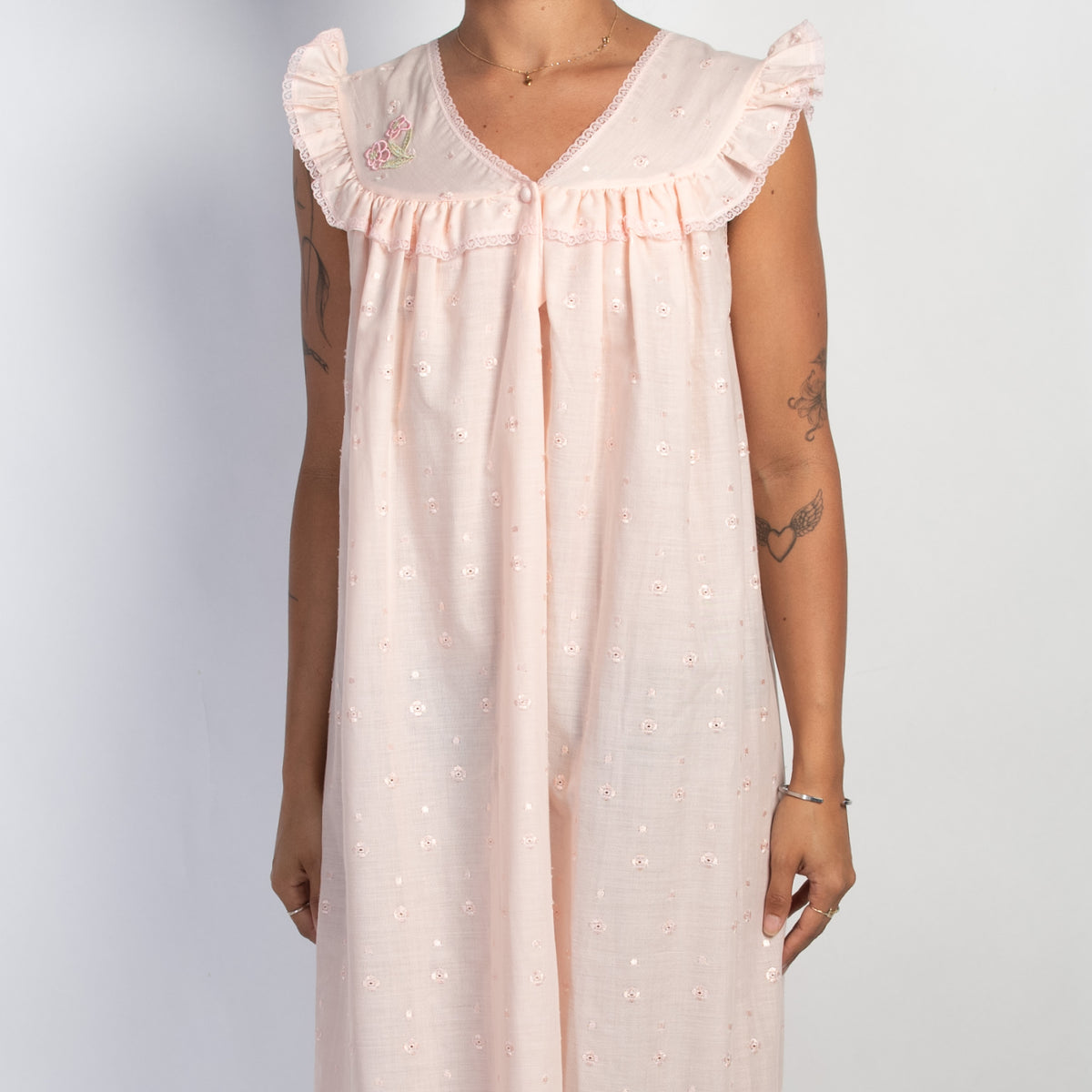 PINK EMBROIDERED NIGHTGOWN