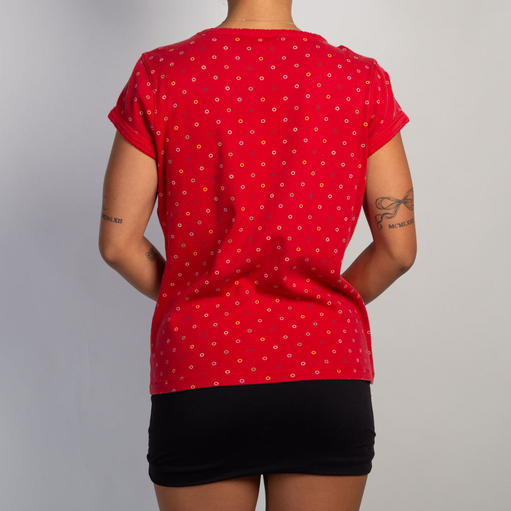 RED POLKA DOT TSHIRT