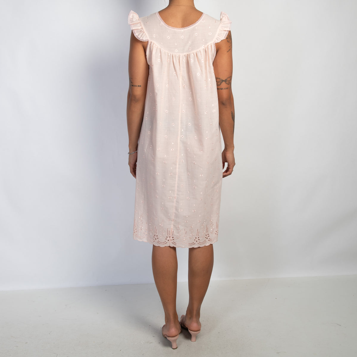 PINK EMBROIDERED NIGHTGOWN