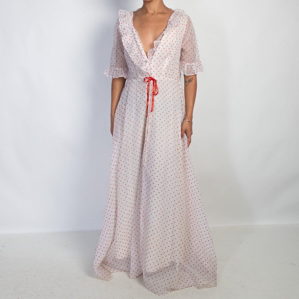 RED POLKA DOT NIGHTGOWN