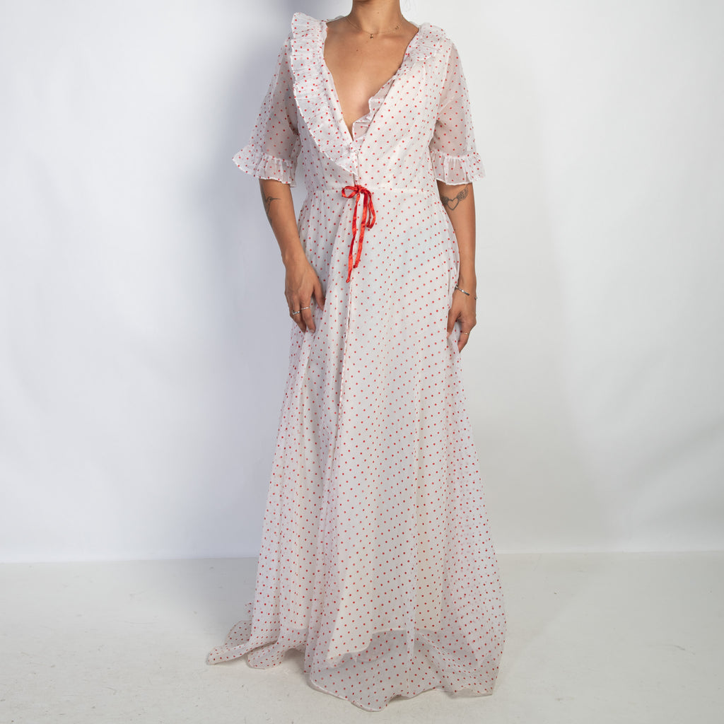RED POLKA DOT NIGHTGOWN