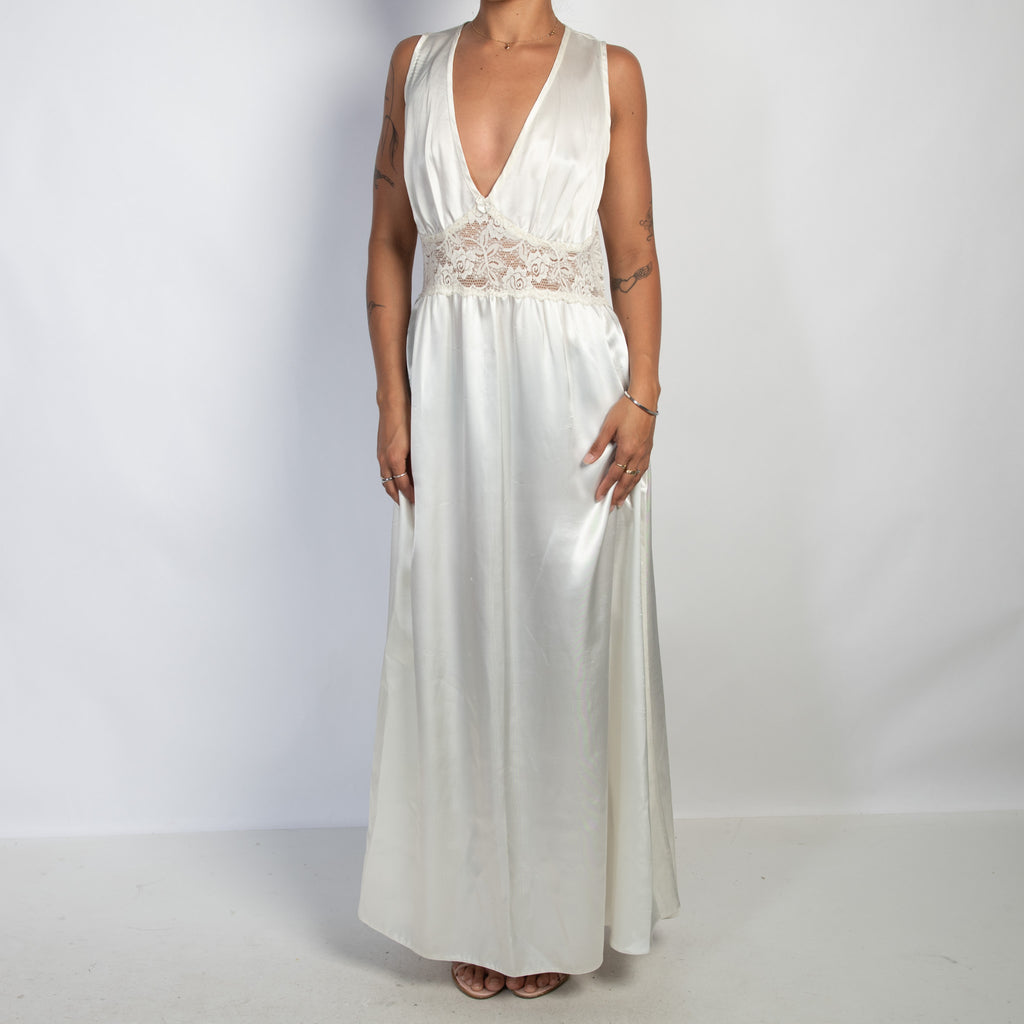 IVORY SATIN DRESS