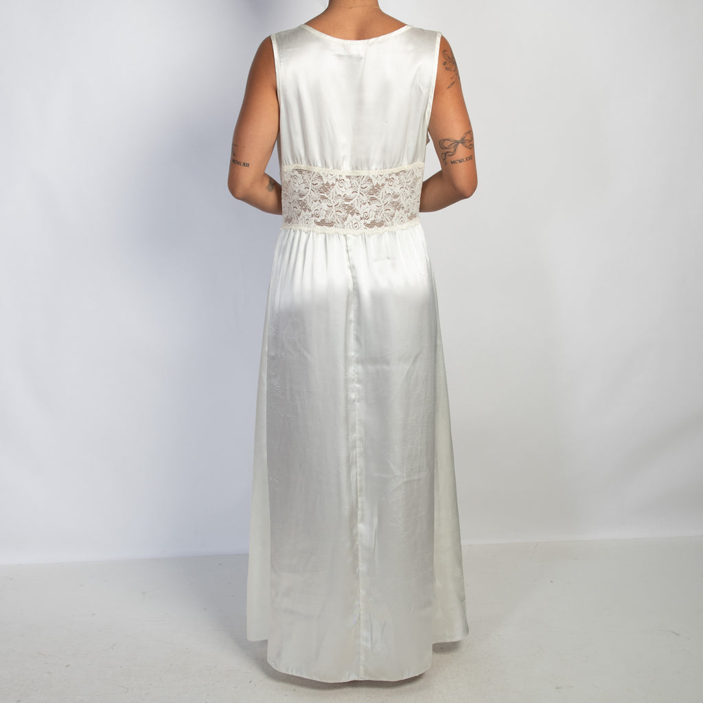IVORY SATIN DRESS