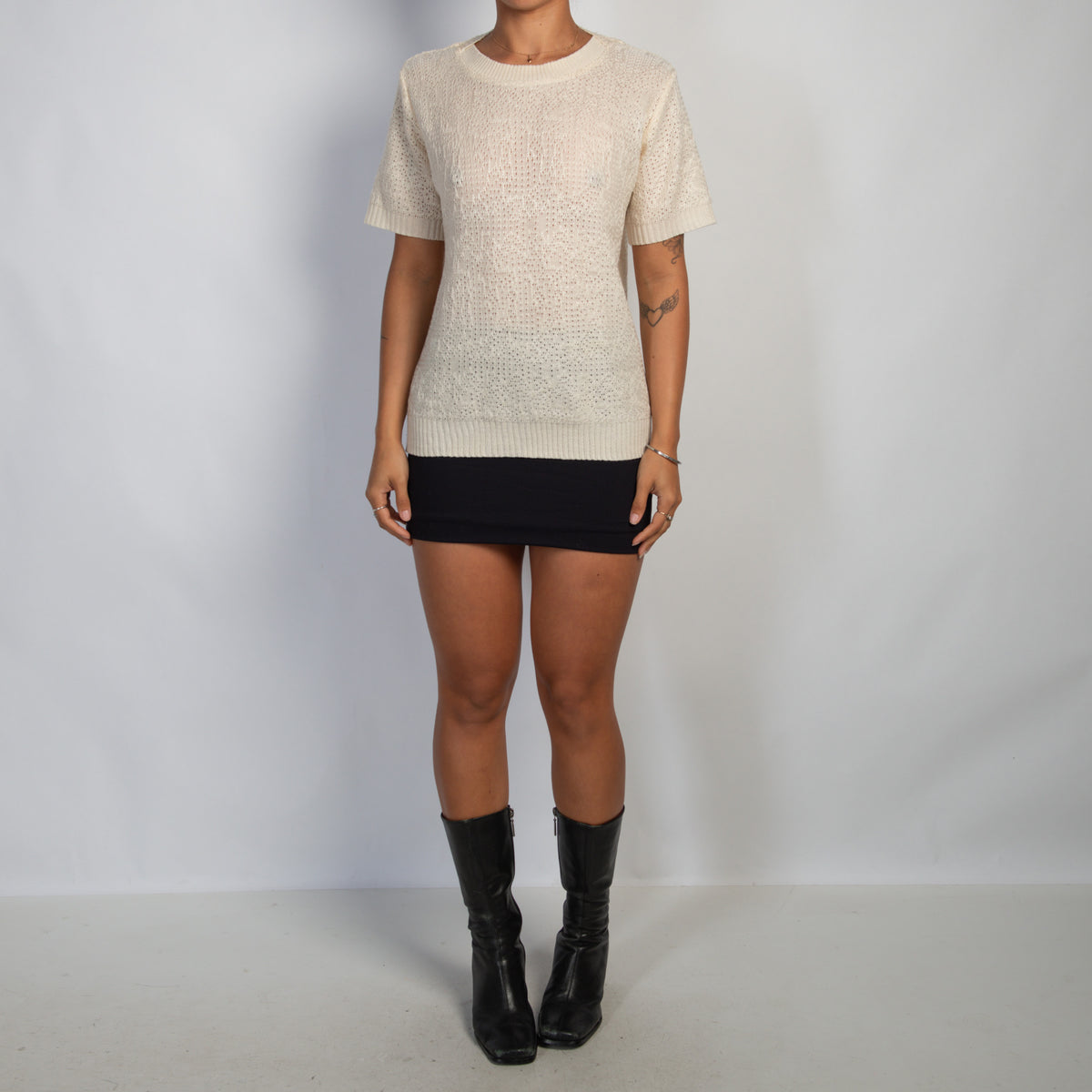 CREAM KNIT SHIRT