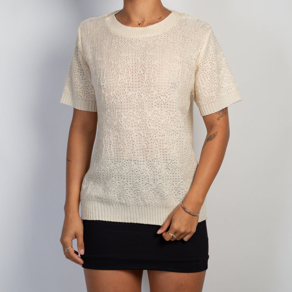 CREAM KNIT SHIRT